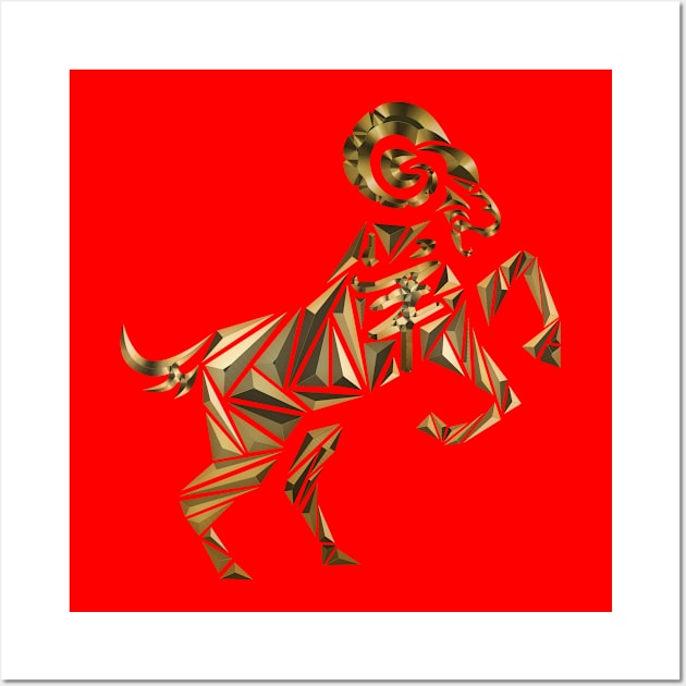 chinese zodiac gold edition design by indonesia68 Wall Art by INDONESIA68